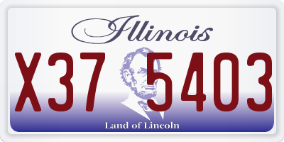 IL license plate X375403