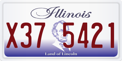 IL license plate X375421