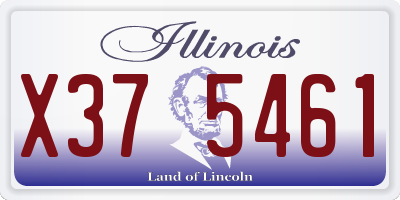 IL license plate X375461