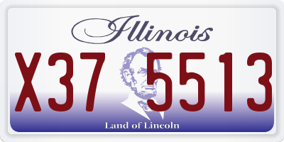 IL license plate X375513