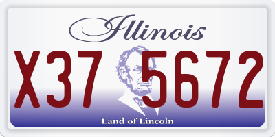 IL license plate X375672