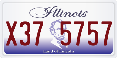 IL license plate X375757