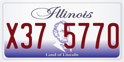 IL license plate X375770