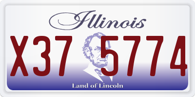 IL license plate X375774