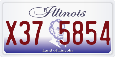 IL license plate X375854