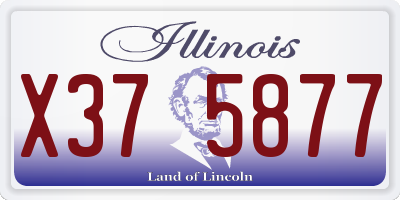 IL license plate X375877