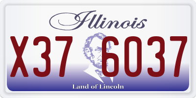 IL license plate X376037