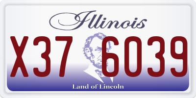 IL license plate X376039