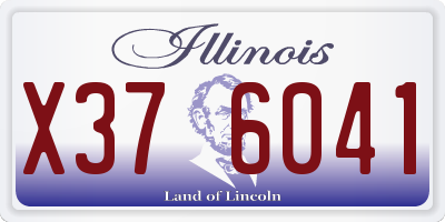 IL license plate X376041