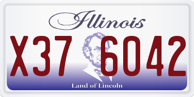 IL license plate X376042