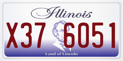 IL license plate X376051
