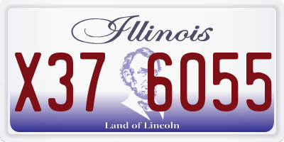 IL license plate X376055