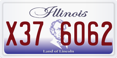 IL license plate X376062