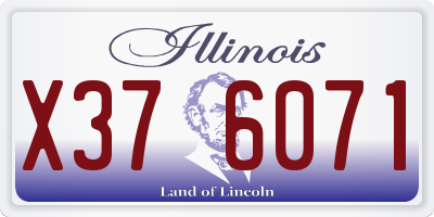 IL license plate X376071