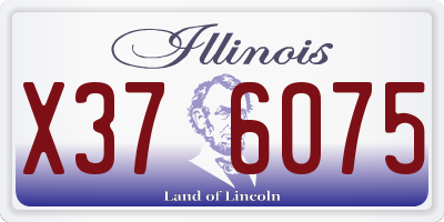 IL license plate X376075