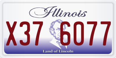 IL license plate X376077
