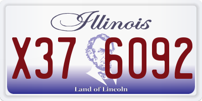 IL license plate X376092
