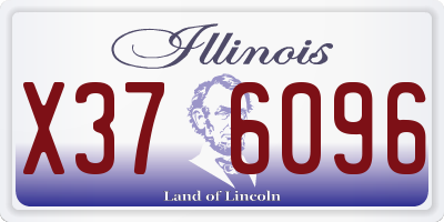 IL license plate X376096