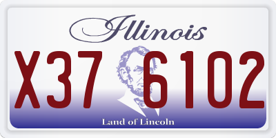 IL license plate X376102