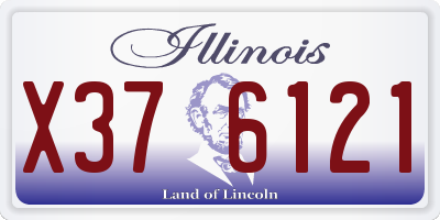 IL license plate X376121