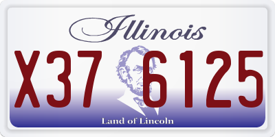 IL license plate X376125