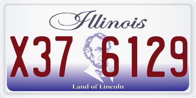 IL license plate X376129