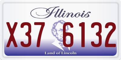 IL license plate X376132