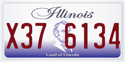 IL license plate X376134