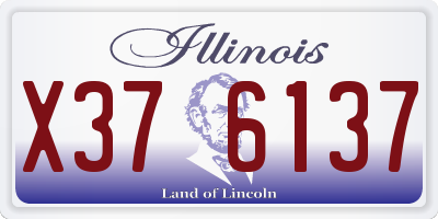 IL license plate X376137
