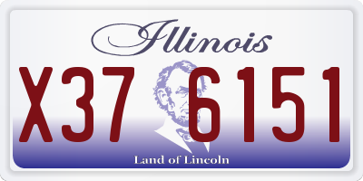 IL license plate X376151