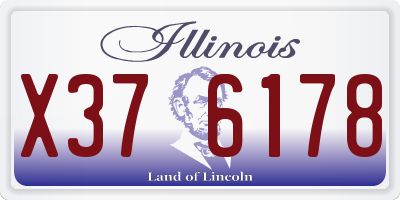 IL license plate X376178