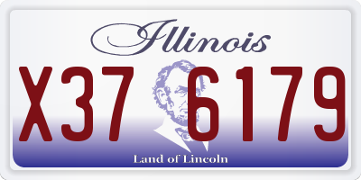 IL license plate X376179