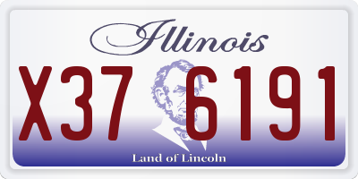 IL license plate X376191