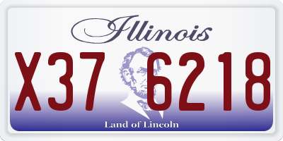 IL license plate X376218