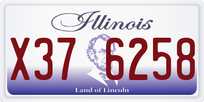 IL license plate X376258