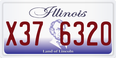 IL license plate X376320
