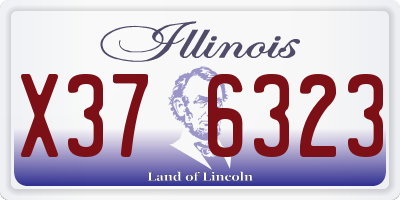 IL license plate X376323