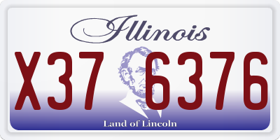 IL license plate X376376