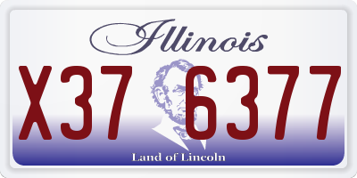 IL license plate X376377