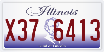 IL license plate X376413