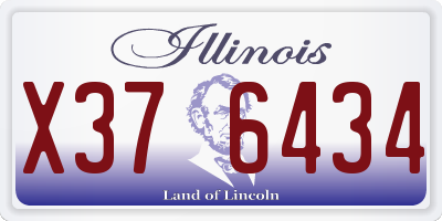 IL license plate X376434
