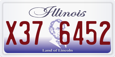 IL license plate X376452