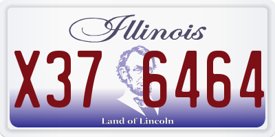 IL license plate X376464