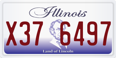 IL license plate X376497