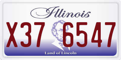 IL license plate X376547