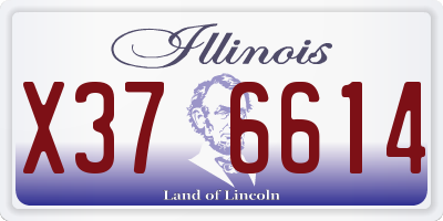IL license plate X376614