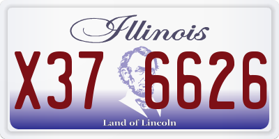 IL license plate X376626