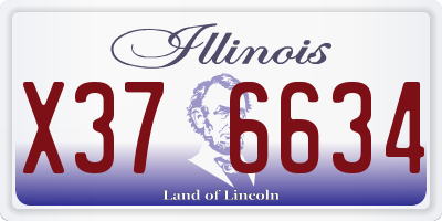 IL license plate X376634