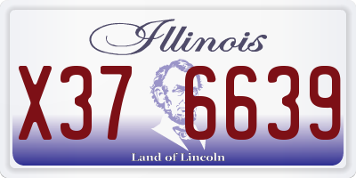 IL license plate X376639