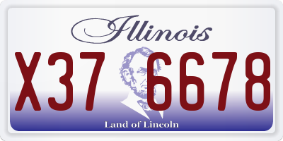 IL license plate X376678